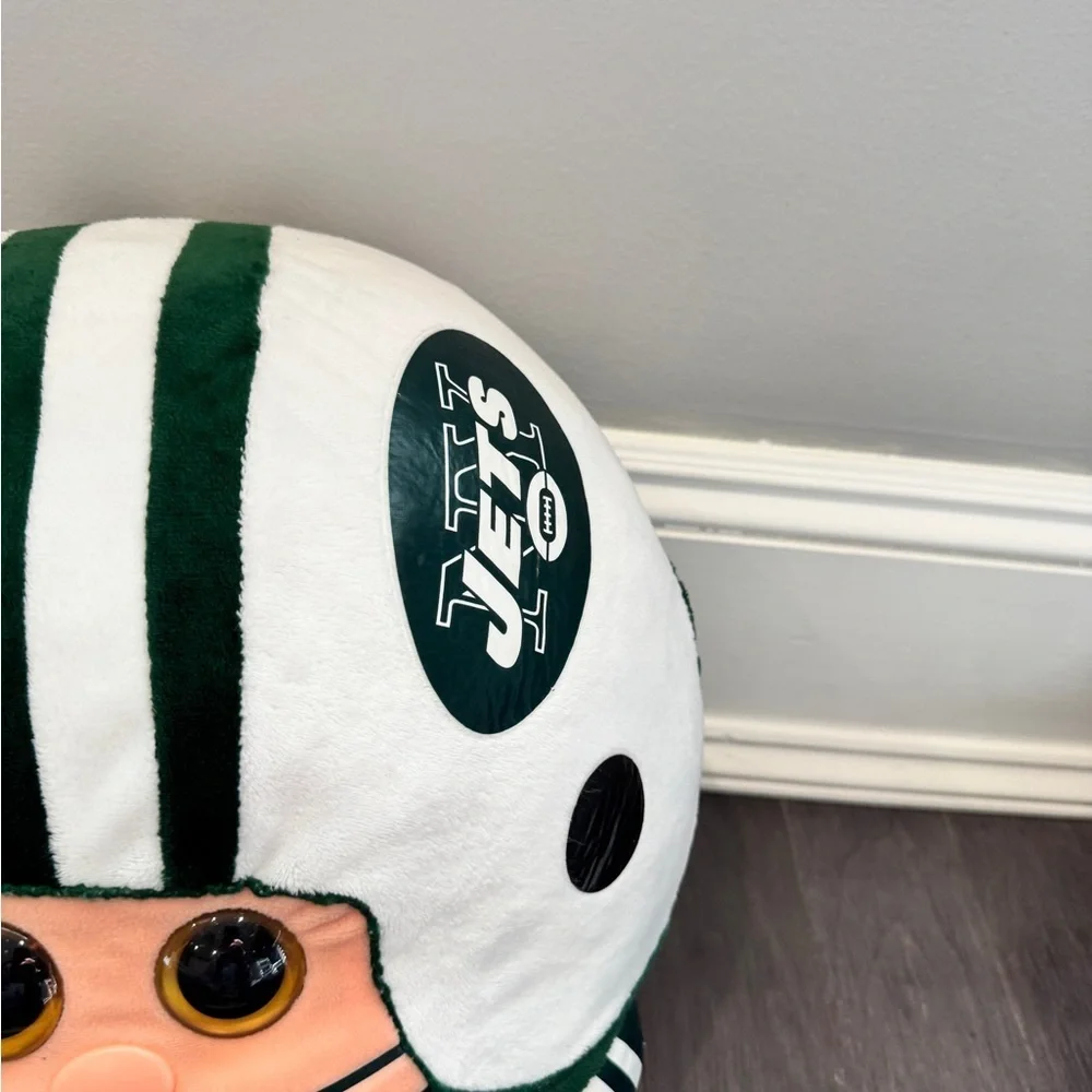NFL NY Jets Plush Player Face Stuffed Plush Toy - Green and White Football
